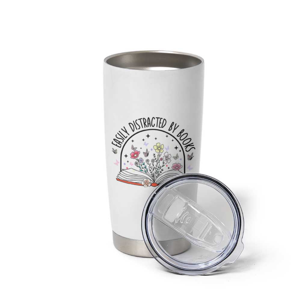 Book Lovers Gifts Tumbler Cup Easily Distracted By Books Nerds - Wonder Print Shop