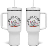 Book Lovers Gifts Tumbler With Handle Easily Distracted By Books Nerds - Wonder Print Shop