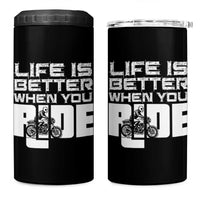 Funny Motorcycle 4 in 1 Can Cooler Tumbler Bike Motorcyclist Motorcycle Rider Biker Club