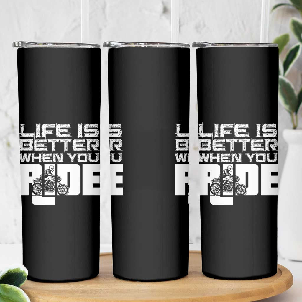 Funny Motorcycle Skinny Tumbler Bike Motorcyclist Motorcycle Rider Biker Club