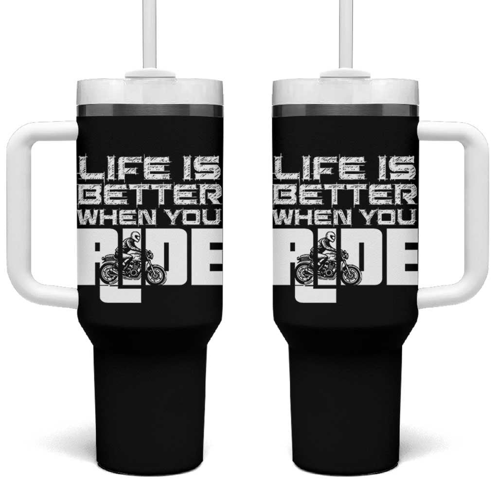 Funny Motorcycle Tumbler With Handle Bike Motorcyclist Motorcycle Rider Biker Club
