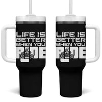 Funny Motorcycle Tumbler With Handle Bike Motorcyclist Motorcycle Rider Biker Club