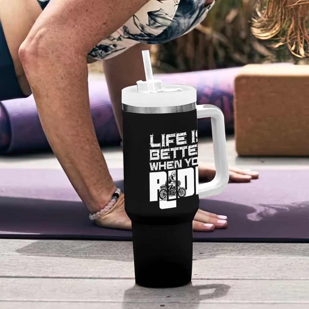 Funny Motorcycle Tumbler With Handle Bike Motorcyclist Motorcycle Rider Biker Club