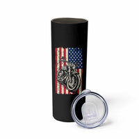 Real Grandpas Ride Motorcycles Skinny Tumbler Some Grandpas Play Bingon American Flag