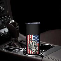 Real Grandpas Ride Motorcycles Skinny Tumbler Some Grandpas Play Bingon American Flag
