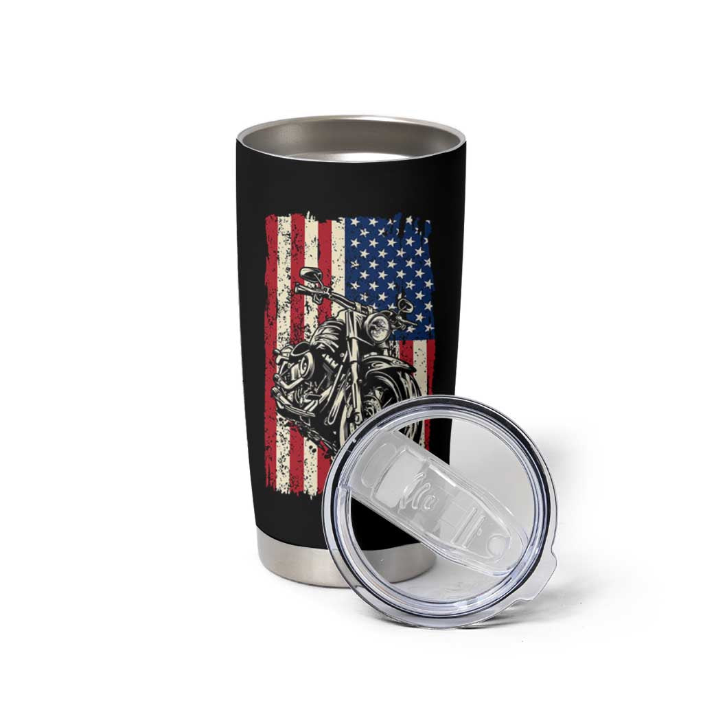 Real Grandpas Ride Motorcycles Tumbler Cup Some Grandpas Play Bingon American Flag