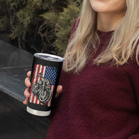 Real Grandpas Ride Motorcycles Tumbler Cup Some Grandpas Play Bingon American Flag