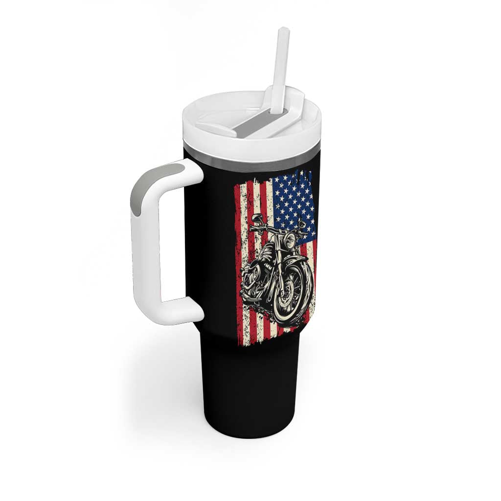 Real Grandpas Ride Motorcycles Tumbler With Handle Some Grandpas Play Bingon American Flag