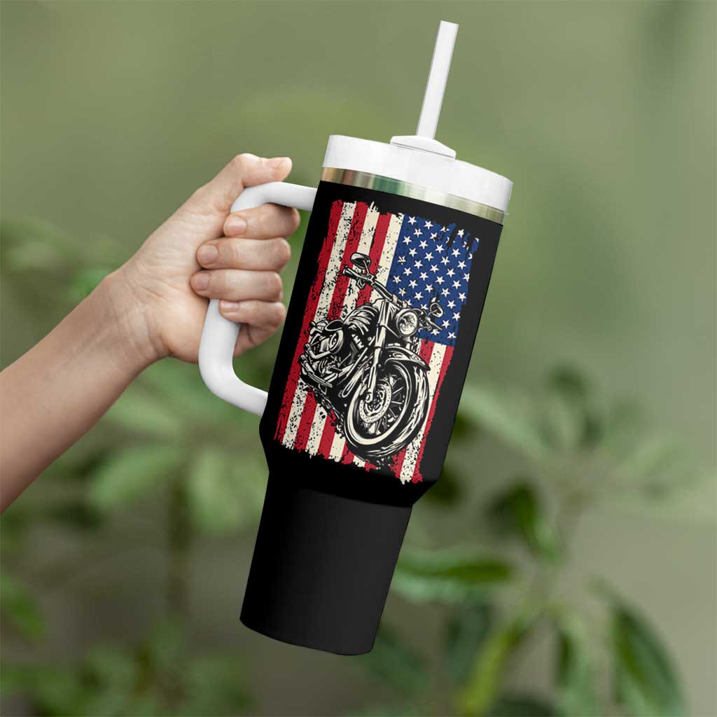 Real Grandpas Ride Motorcycles Tumbler With Handle Some Grandpas Play Bingon American Flag