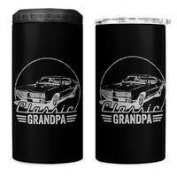 Funny Grandpa Classic Car Graphic 4 in 1 Can Cooler Tumbler Father's Day Grandpa Gift