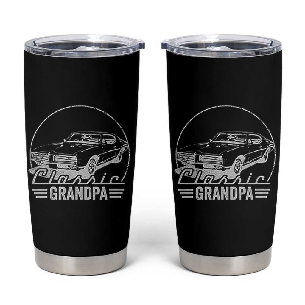 Funny Grandpa Classic Car Graphic Tumbler Cup Father's Day Grandpa Gift
