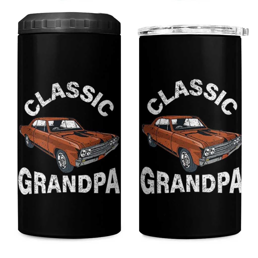 Funny Grandpa Classic Car 4 in 1 Can Cooler Tumbler