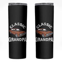 Funny Grandpa Classic Car Skinny Tumbler