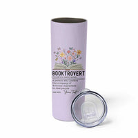 Personalized Booktrovert Skinny Tumbler Custom Name Funny Book Lovers Gifts For Women