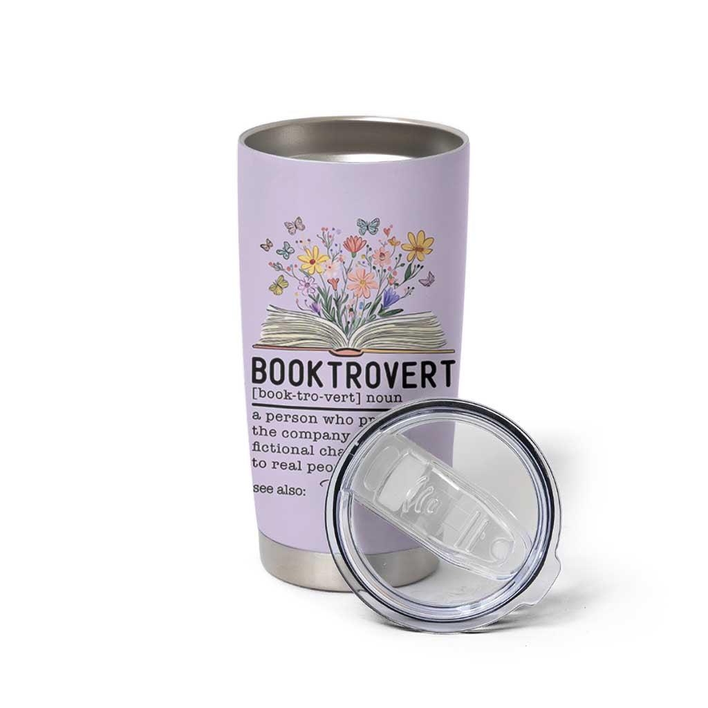 Personalized Booktrovert Tumbler Cup Custom Name Funny Book Lovers Gifts For Women
