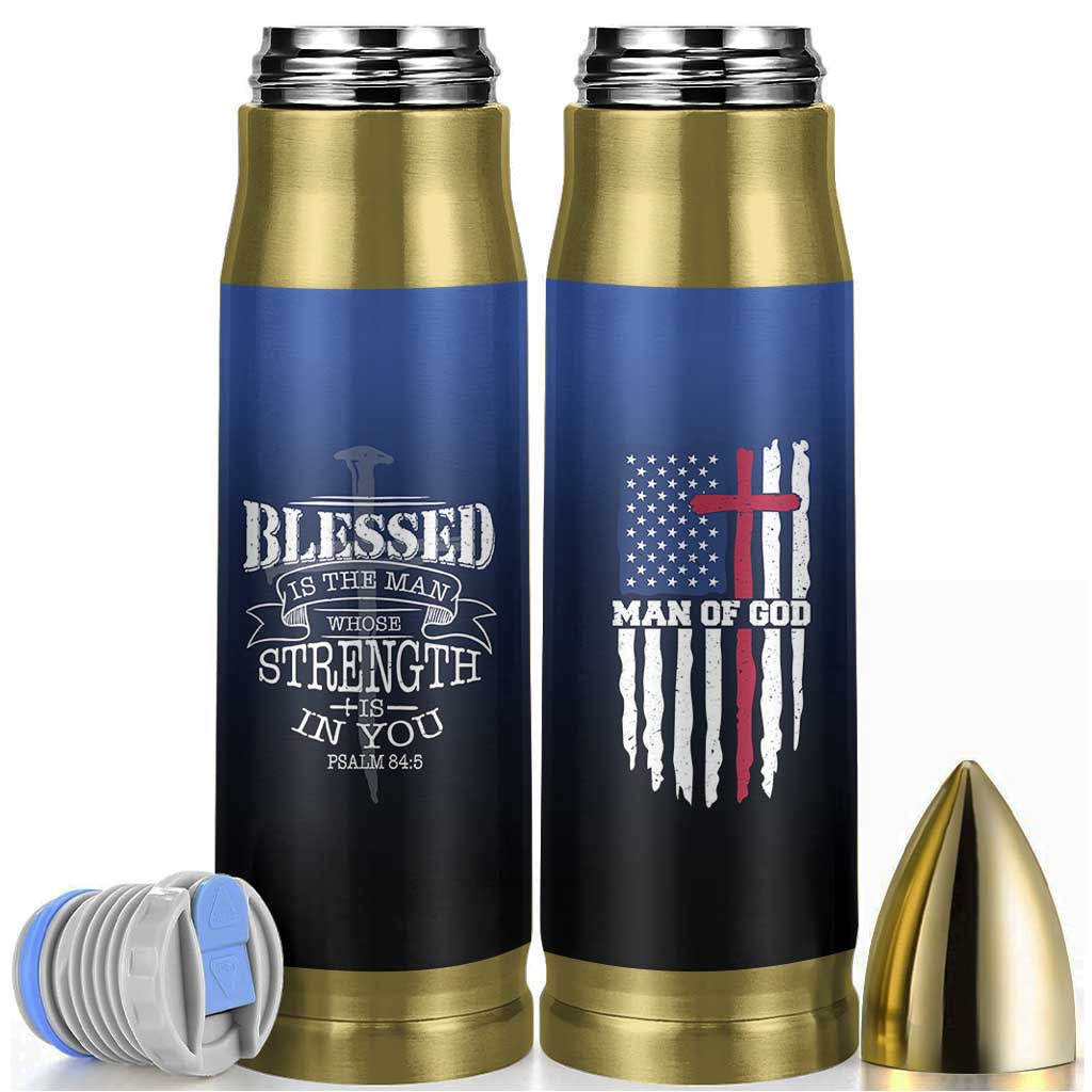 Christian Gifts for Men Bullet Tumbler Religious Cross US Flag Prayer Patriotic - Wonder Print Shop