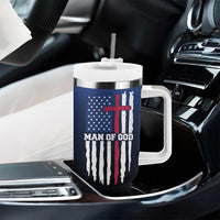 Christian Gifts for Men Tumbler With Handle Religious Cross US Flag Prayer Patriotic - Wonder Print Shop