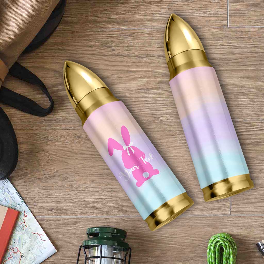 Personalized Rabbit Bullet Tumbler Custom Name Bunny Lovers Cute Easter Spring Gift for Women