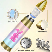 Personalized Rabbit Bullet Tumbler Custom Name Bunny Lovers Cute Easter Spring Gift for Women