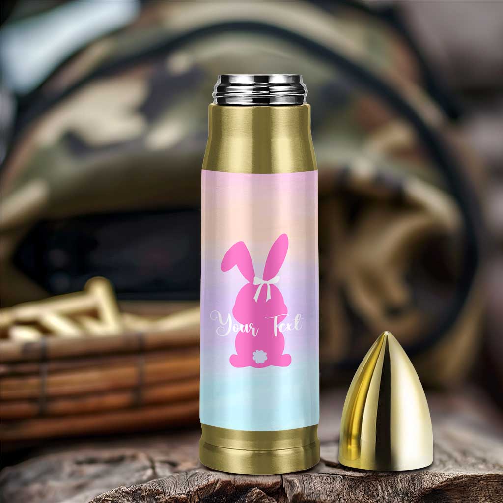 Personalized Rabbit Bullet Tumbler Custom Name Bunny Lovers Cute Easter Spring Gift for Women
