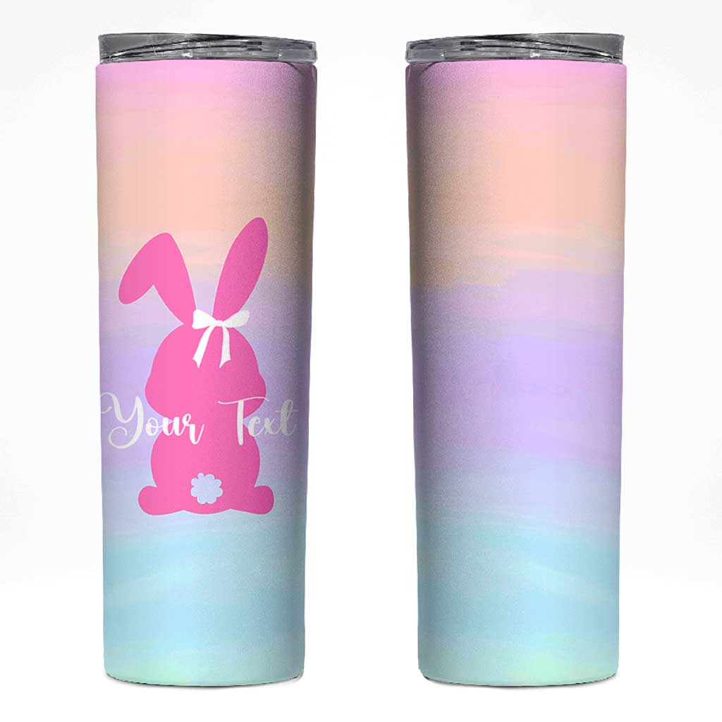 Personalized Rabbit Skinny Tumbler Custom Name Bunny Lovers Cute Easter Spring Gift for Women