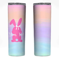Personalized Rabbit Skinny Tumbler Custom Name Bunny Lovers Cute Easter Spring Gift for Women