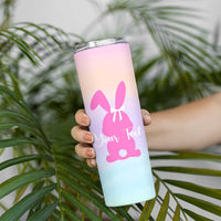 Personalized Rabbit Skinny Tumbler Custom Name Bunny Lovers Cute Easter Spring Gift for Women