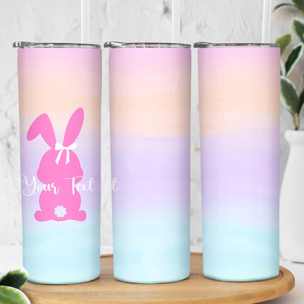 Personalized Rabbit Skinny Tumbler Custom Name Bunny Lovers Cute Easter Spring Gift for Women
