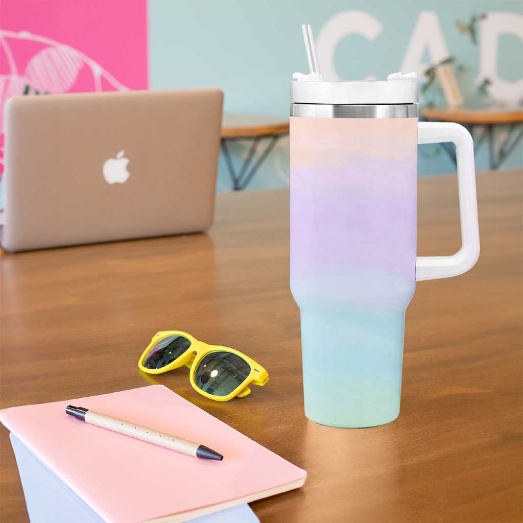 Personalized Rabbit Tumbler With Handle Custom Name Bunny Lovers Cute Easter Spring Gift for Women