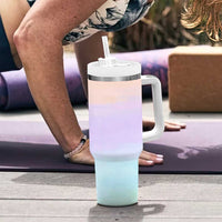 Personalized Rabbit Tumbler With Handle Custom Name Bunny Lovers Cute Easter Spring Gift for Women