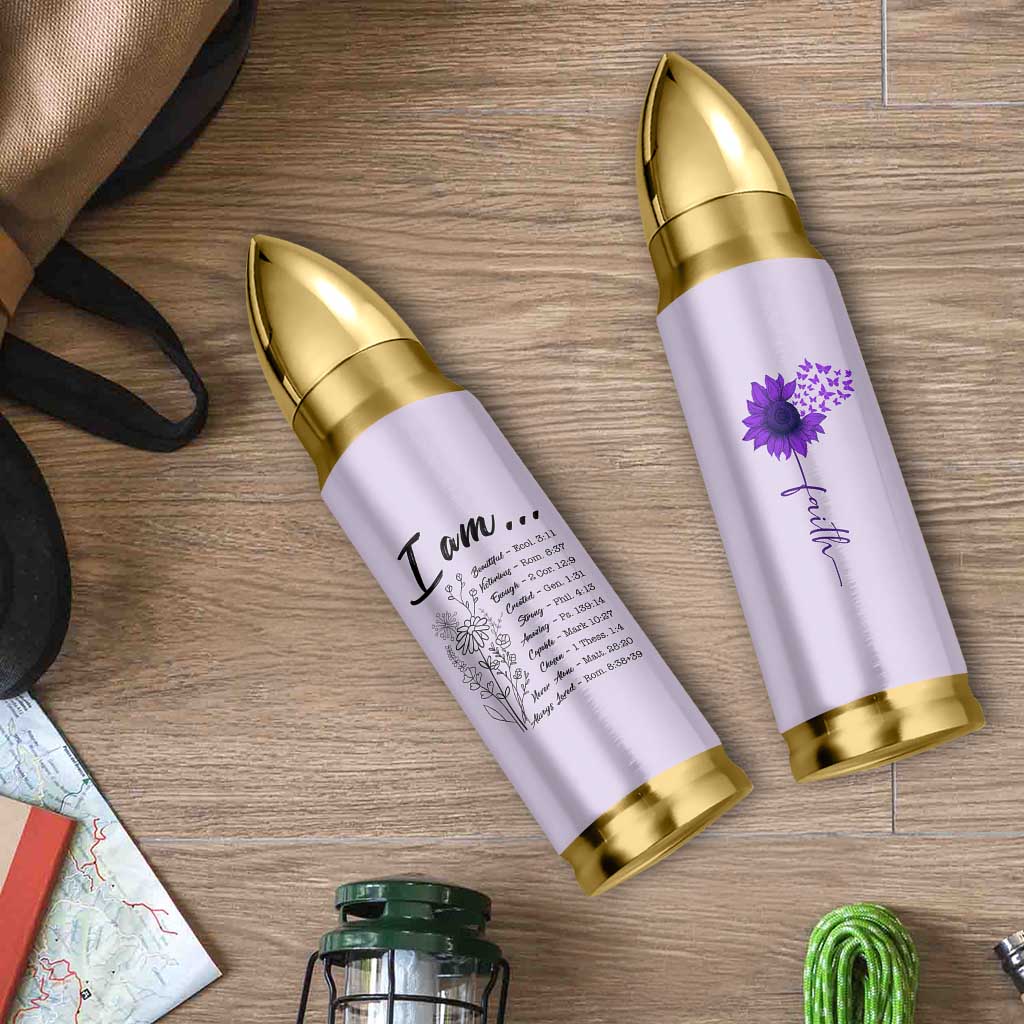 Christian Gifts for Women Faith Bullet Tumbler Inspirational Religious Bible Gift for Her - Wonder Print Shop