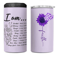 Christian Gifts for Women Faith 4 in 1 Can Cooler Tumbler Inspirational Religious Bible Gift for Her - Wonder Print Shop