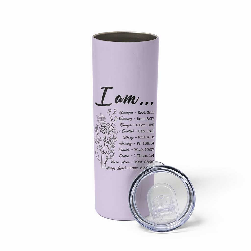 Christian Gifts for Women Faith Skinny Tumbler Inspirational Religious Bible Gift for Her - Wonder Print Shop