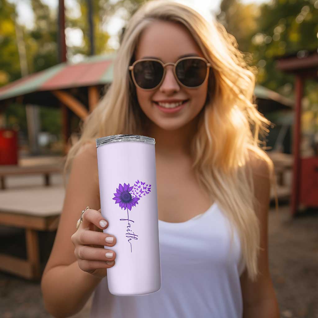 Christian Gifts for Women Faith Skinny Tumbler Inspirational Religious Bible Gift for Her - Wonder Print Shop