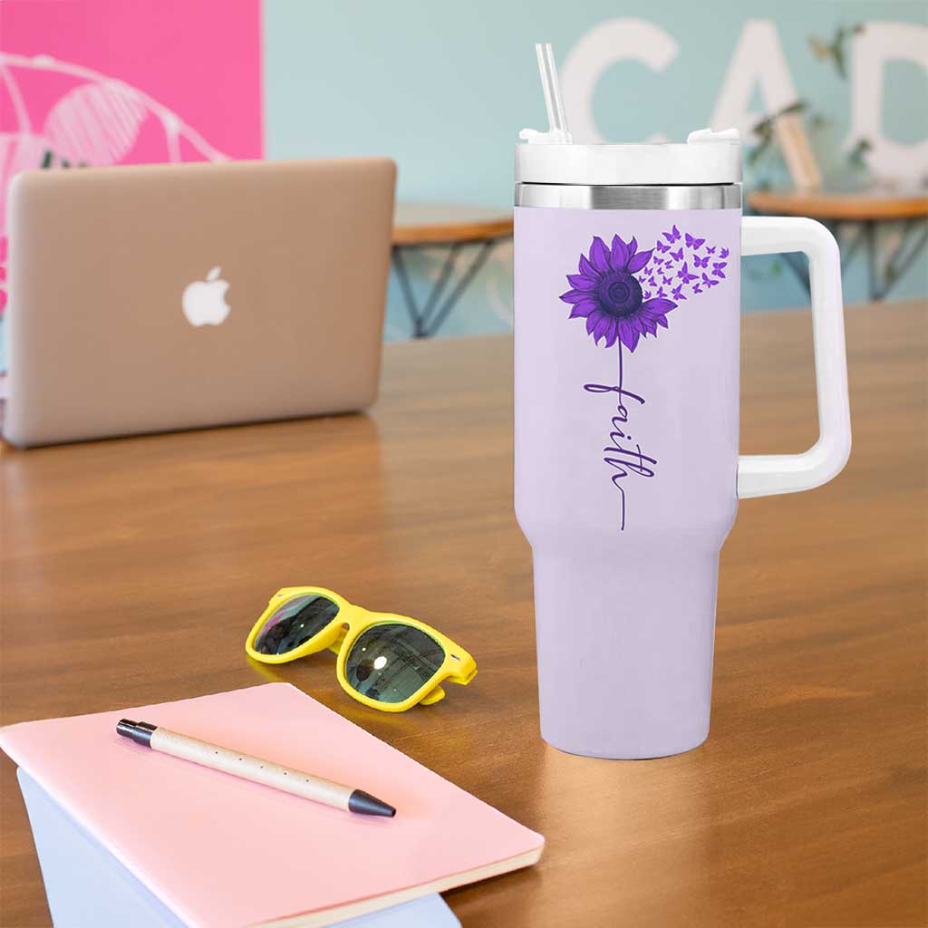 Christian Gifts for Women Faith Tumbler With Handle Inspirational Religious Bible Gift for Her - Wonder Print Shop