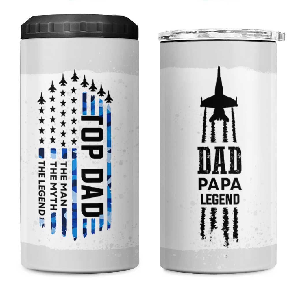 Fathers Day Dad Gifts 4 in 1 Can Cooler Tumbler From Daughter Son Dad Birthday Gift Camo US Flag