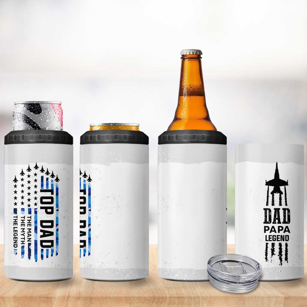 Fathers Day Dad Gifts 4 in 1 Can Cooler Tumbler From Daughter Son Dad Birthday Gift Camo US Flag