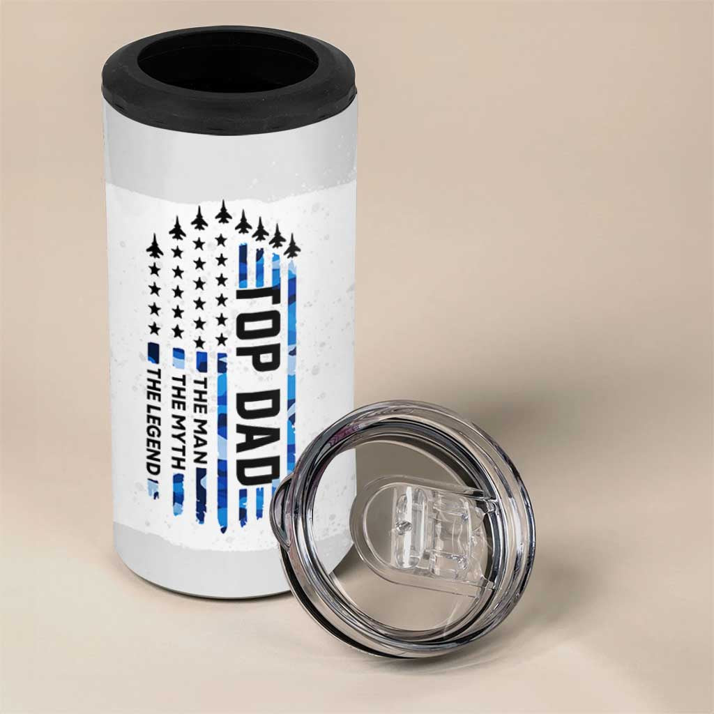 Fathers Day Dad Gifts 4 in 1 Can Cooler Tumbler From Daughter Son Dad Birthday Gift Camo US Flag