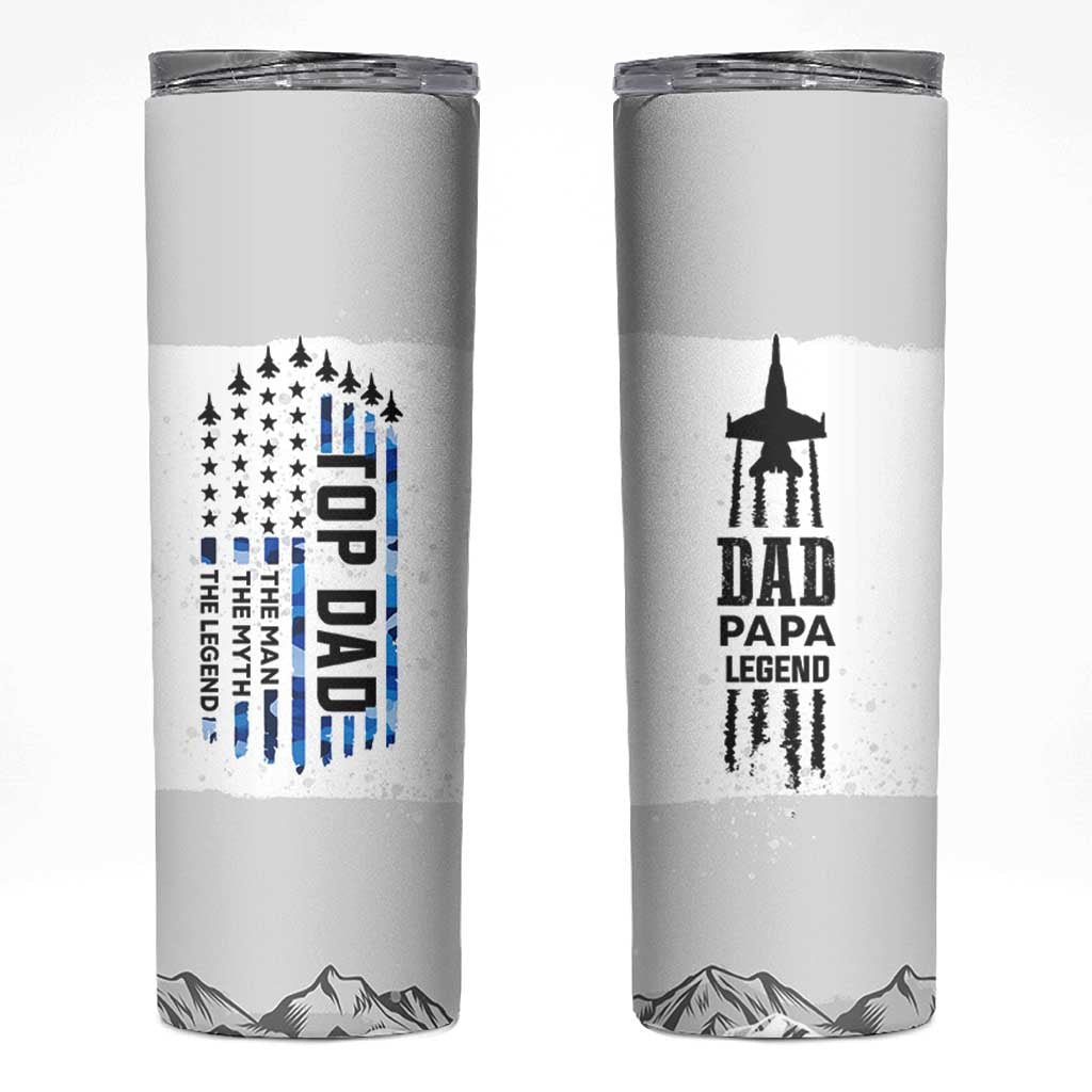 Fathers Day Dad Gifts Skinny Tumbler From Daughter Son Dad Birthday Gift Camo US Flag
