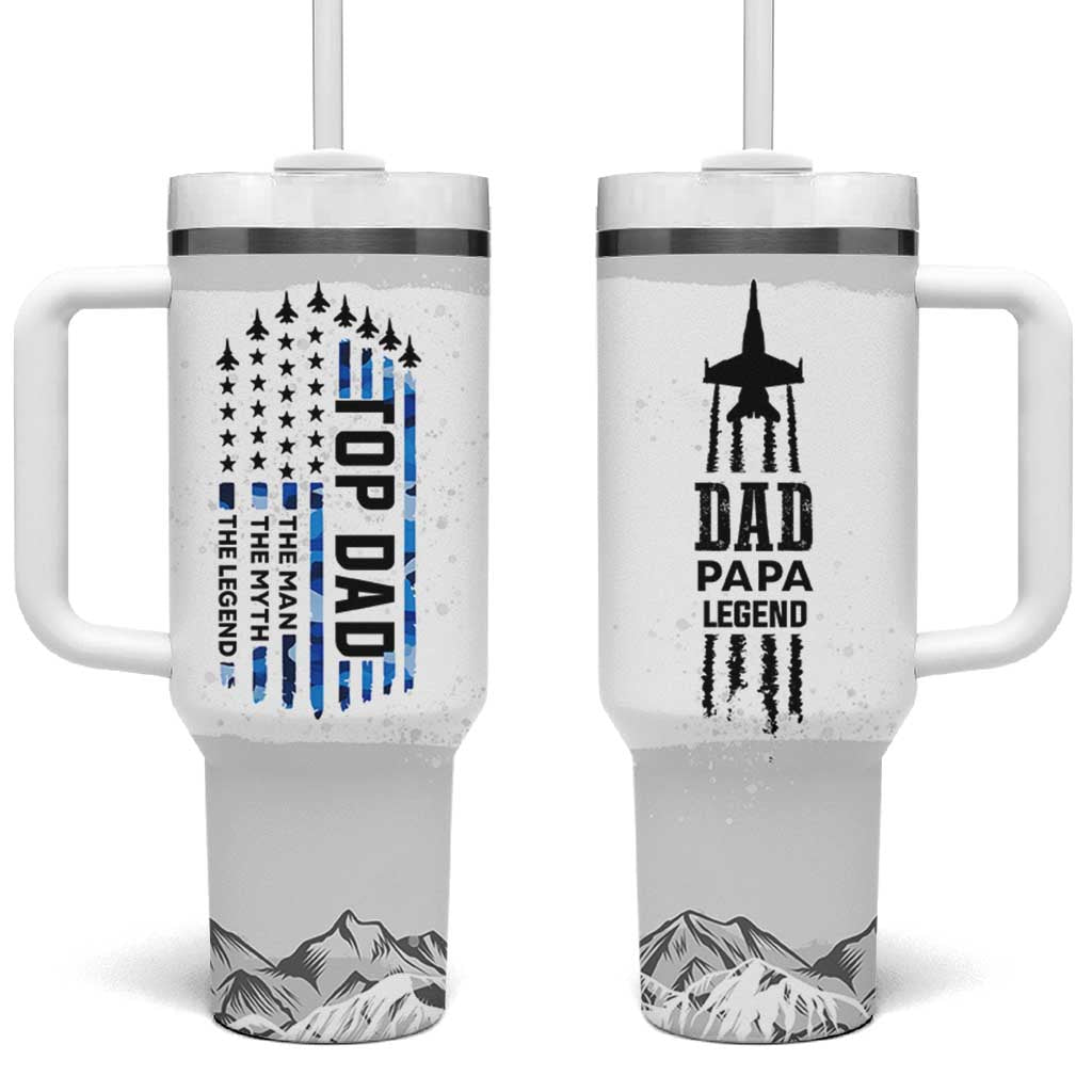 Fathers Day Dad Gifts Tumbler With Handle From Daughter Son Dad Birthday Gift Camo US Flag