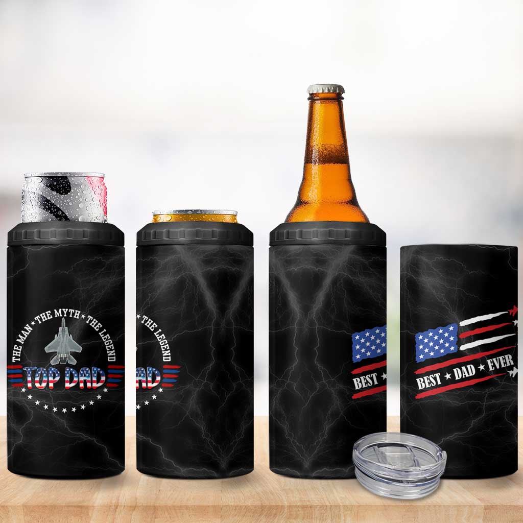 Christmas Gifts for Dad 4 in 1 Can Cooler Tumbler Best Dad Ever The Man The Myth The Legend - Wonder Print Shop