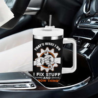Gifts For Dad Tumbler With Handle That's What I Do I Fix Stuff and I Know Things - Wonder Print Shop