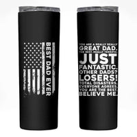 Christmas Gifts for Dad Skinny Tumbler Best Dad Ever American US Flag Father's Day - Wonder Print Shop