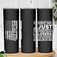 Christmas Gifts for Dad Skinny Tumbler Best Dad Ever American US Flag Father's Day - Wonder Print Shop