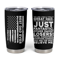 Christmas Gifts for Dad Tumbler Cup Best Dad Ever American US Flag Father's Day - Wonder Print Shop