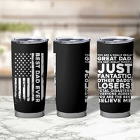 Christmas Gifts for Dad Tumbler Cup Best Dad Ever American US Flag Father's Day - Wonder Print Shop