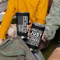 Christmas Gifts for Dad Tumbler Cup Best Dad Ever American US Flag Father's Day - Wonder Print Shop