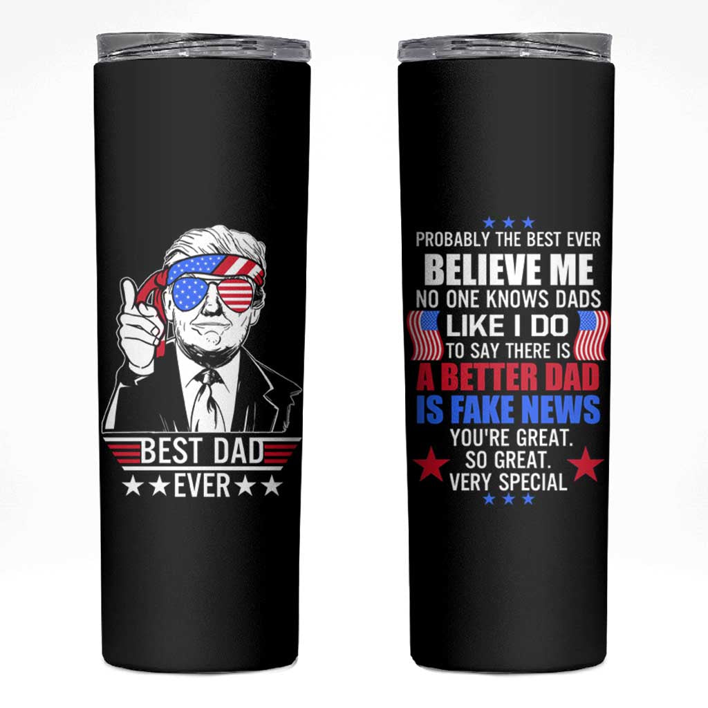 Christmas Gifts for Dad Skinny Tumbler Best Dad Ever American Flag - Wonder Print Shop