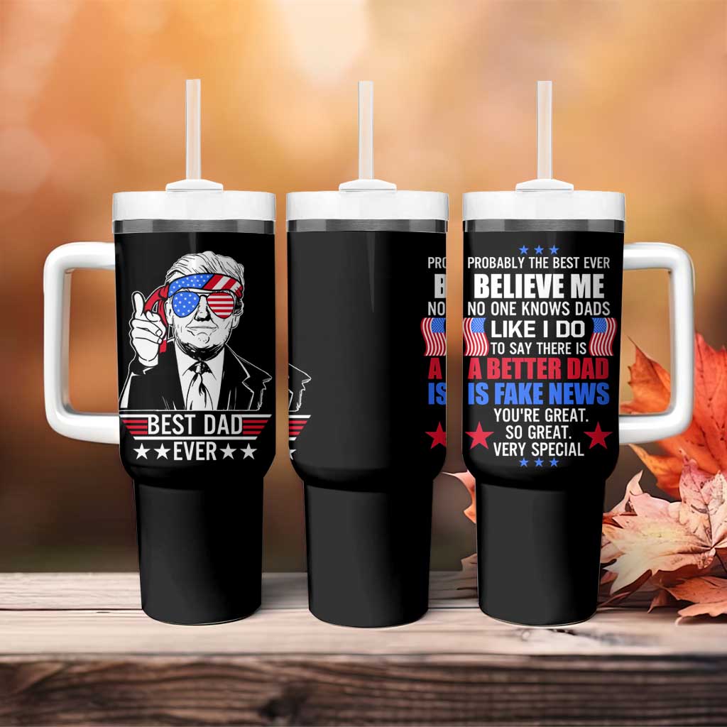 Christmas Gifts for Dad Tumbler With Handle Best Dad Ever American Flag - Wonder Print Shop