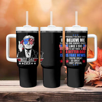 Christmas Gifts for Dad Tumbler With Handle Best Dad Ever American Flag - Wonder Print Shop